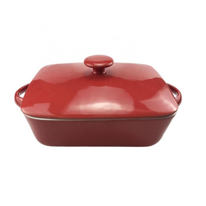 Rectangular Ceramic Casserole Dish Set Bakeware Dish With Lid