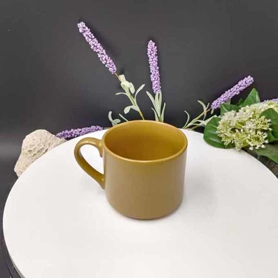 12oz Colorful  Matte Glazed Stoneware Coffee Milk Cup