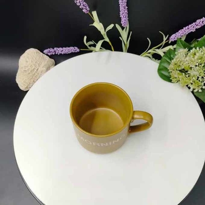 12oz Colorful  Matte Glazed Stoneware Coffee Milk Cup
