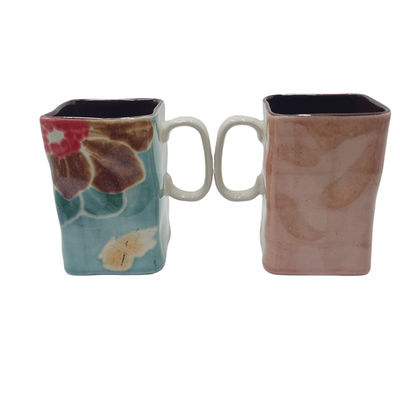 250ml Retro Light Luxury Embossed Ceramic Drinking Mugs