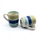 21OZ Stoneware Hand Made	Ceramic Drinking Mugs Whit Texture Inside