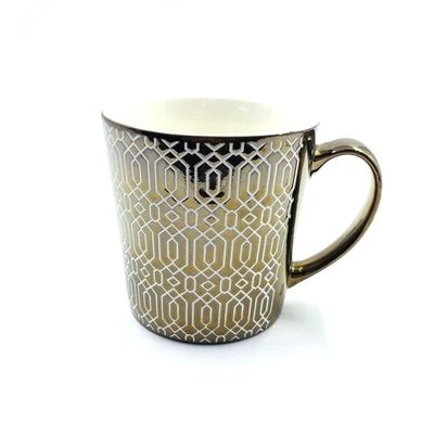 450ml Large 16 Oz Ceramic Coffee Mugs Metallic Glaze Home Use