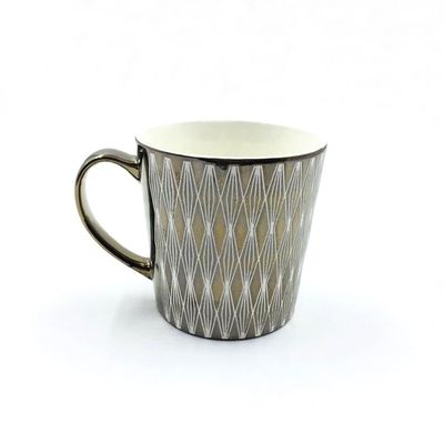 450ml Large 16 Oz Ceramic Coffee Mugs Metallic Glaze Home Use