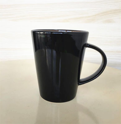 Microwave Safe Lightweight 16OZ Custom Ceramic Mugs Black Smooth Surface