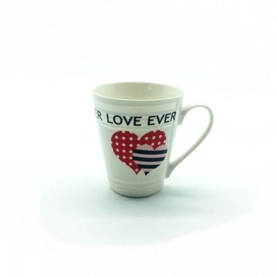 Decal 10 Oz OEM Service Ceramic Latte Cups With Cone Shape