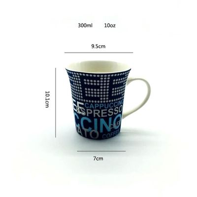LFGB Standard Matte Glazed New Bone China Mugs , 10 Oz Ceramic Coffee Cups