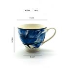Luxury 400ml 14oz Gold Rimmed Coffee Mugs , Microwave Safe Ceramic Mug