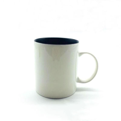 Blue Simplicity Full Glazed 11 Oz Ceramic Coffee Mugs New Bone China