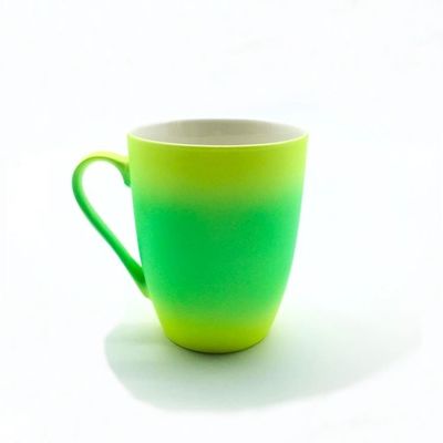 Glazed Logo Printed 11oz Gradient Color Porter Coffee Cup For Cappuccino