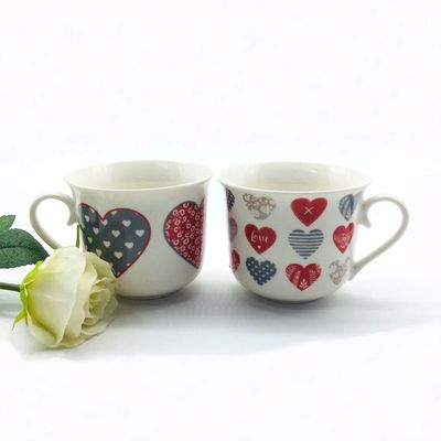 Colorful 300ml 10Oz Ceramic Coffee Mugs , Fine Bone China Coffee Mugs
