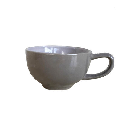 75ml Grey Glazed Ceramic Solo Crinkle Mini Cute Coffee Cups