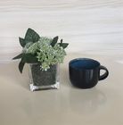 6oz Custom  Black Glazed Stoneware Coffee Mugs Tea Cup