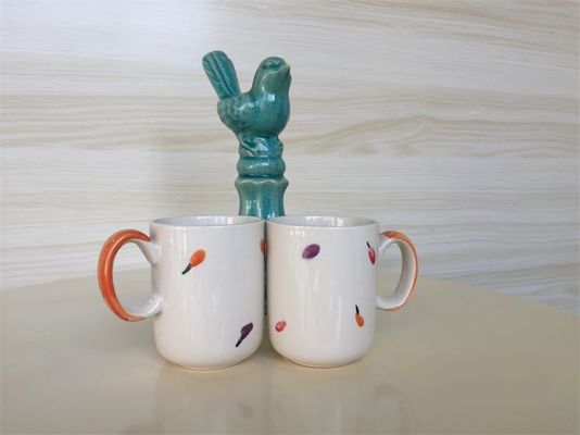 Orange Promotional 170ml Stoneware Coffee Mug , 6 Oz Cappuccino Cup