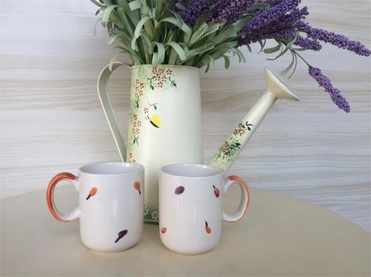 Orange Promotional 170ml Stoneware Coffee Mug , 6 Oz Cappuccino Cup