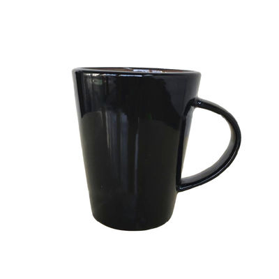 16 oz Black Glazed V-Shape Ceramic Large Coffee Mugs