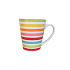 Flashing Customized Logo 11oz Rainbow Pottery Mug V Shaped Colorful