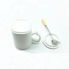 Office Use 11Oz 320ml White Bone China Mugs With Lid And Spoon
