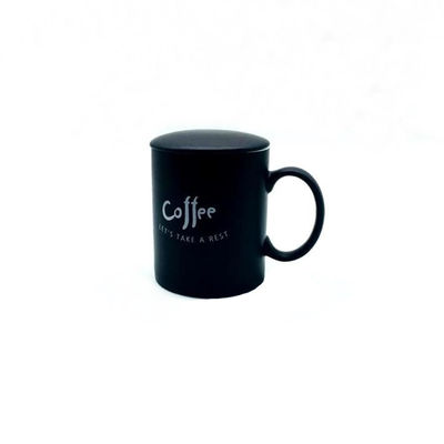 Promotional 300ml 10Oz Ceramic Coffee Mug With Lid Easy To Grasp