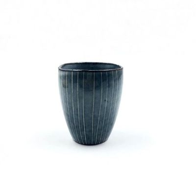 Vintage Style Special Shape Terracotta Tea Mug For Deep Blue 9 OZ