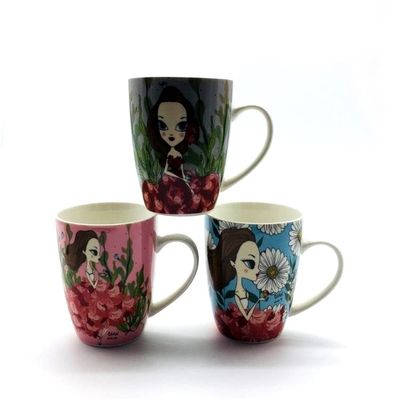 320ml 11Oz Personalised Fine Bone China Mugs With Animal Flowers