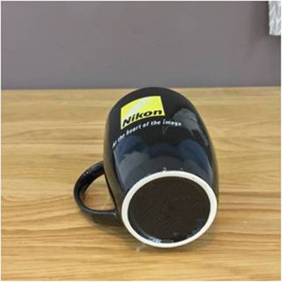 Customized Printing Black Ceramic Espresso Cups With CE approval