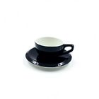 Multicolor 175ml 6Oz Custom Tea Cup And Saucer In Black Daily Use