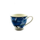 Luxury 400ml 14oz Gold Rimmed Coffee Mugs , Microwave Safe Ceramic Mug