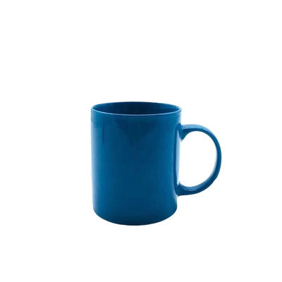 Blue Simplicity Full Glazed 11 Oz Ceramic Coffee Mugs New Bone China