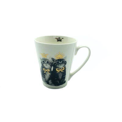 Decal 10 Oz OEM Service Ceramic Latte Cups With Cone Shape