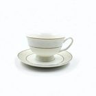 7OZ Gold Rim Ceramic Cup And Saucer Set ,  Stoneware Cup And Saucer With CE Approval