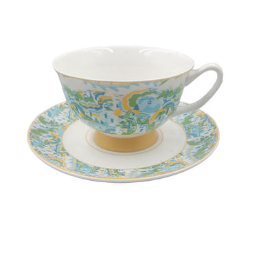 Customizable 7oz Japanese Cup And Saucer Porcelain With Elegant Pattern