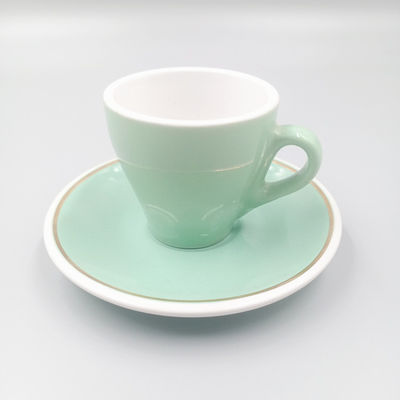 Classic Elephant  AB Grade Ceramic Cup And Saucer Set Green For Tea