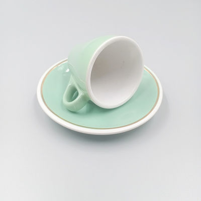 Classic Elephant  AB Grade Ceramic Cup And Saucer Set Green For Tea