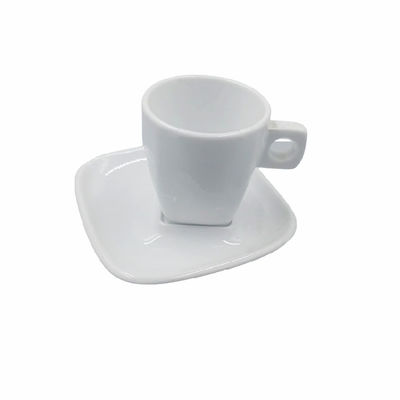 SGS OEM Acceptable Plain White Cup And Saucer For Cappuccino