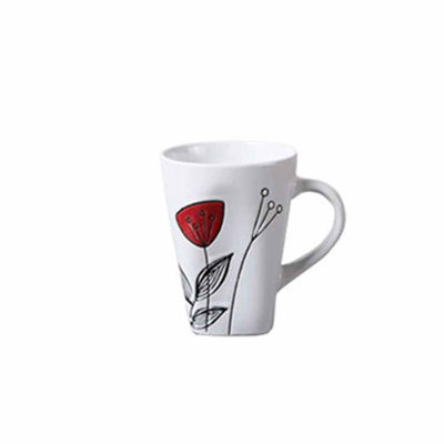 Embossing 4 Piece Square Ceramic Dinnerware Sets Hand Painted