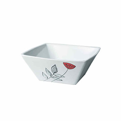 Embossing 4 Piece Square Ceramic Dinnerware Sets Hand Painted