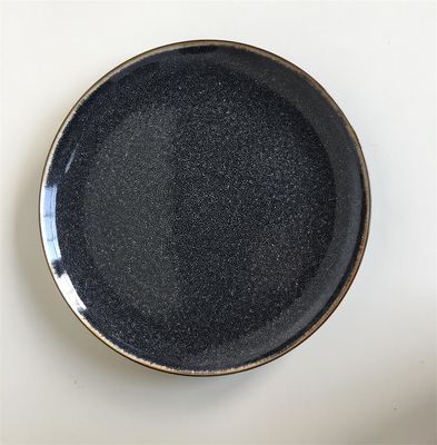 LFGB Certificate All Season On Glazed Black Porcelain Dinner Set