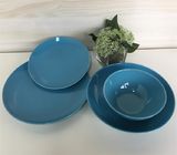 CIQ Approve Navy Glaze Porcelain Dinnerware Set Vintage Home Use