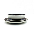 SGS Double Color Customized Porcelain Dinnerware Set , Ceramic Pottery Dinnerware Sets