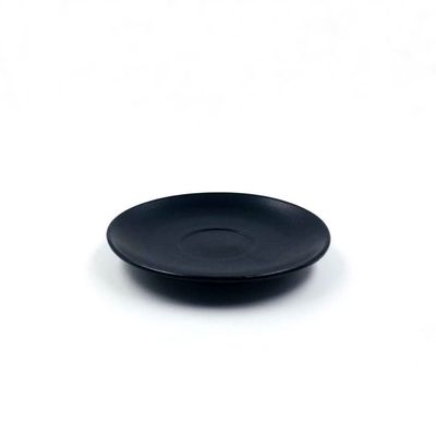 FDA Standard Microwave Safe Ceramic Cup And Saucer Set Black Color