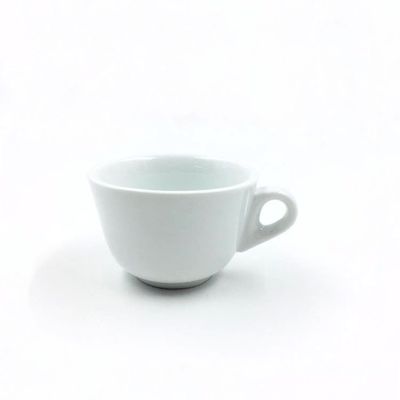 Creative 5Oz 150ml Ceramic Cup And Saucer Set , White Teacup And Saucer Set