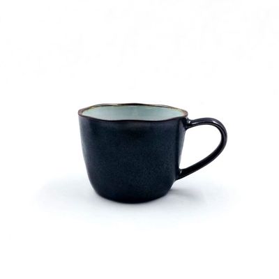 Nordic Style 6oz 175ml Ceramic Mug And Saucer , Stoneware Espresso Cups Set