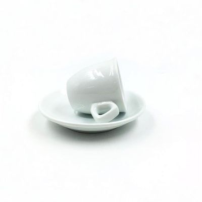 FDA Certification 3oz White Cup And Saucer Set With Mini Handle