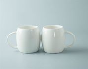 Promotional 420ml White Ceramic Coffee Cups , 14 Ounce Coffee Mugs