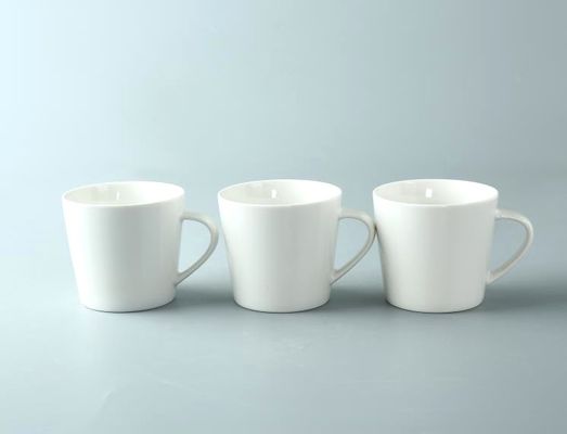 CIQ Certification OEM Service White Ceramic Mugs 8Oz Small Size