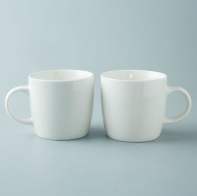 Bright 9oz 275ml White Ceramic Mugs Mini Size For Coffee Shop