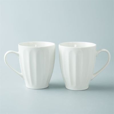 Imitation Enamel Bright 9oz 280ml White Matte Mug , Modern Bone China Mugs