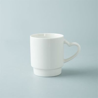 Advertising Microwavable Sublimation Mugs 11oz With Heart Handle