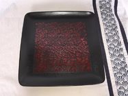 Reactive Glaze Unicolor Pottery Dinner Plates Square Hand Painted