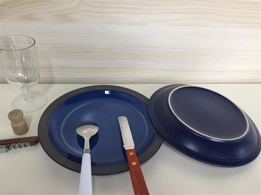 OEM Available Reuseable Matte Ceramic Dinnerware Blue For Home